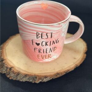 Pink Marble Mug with Heartwarming Message
